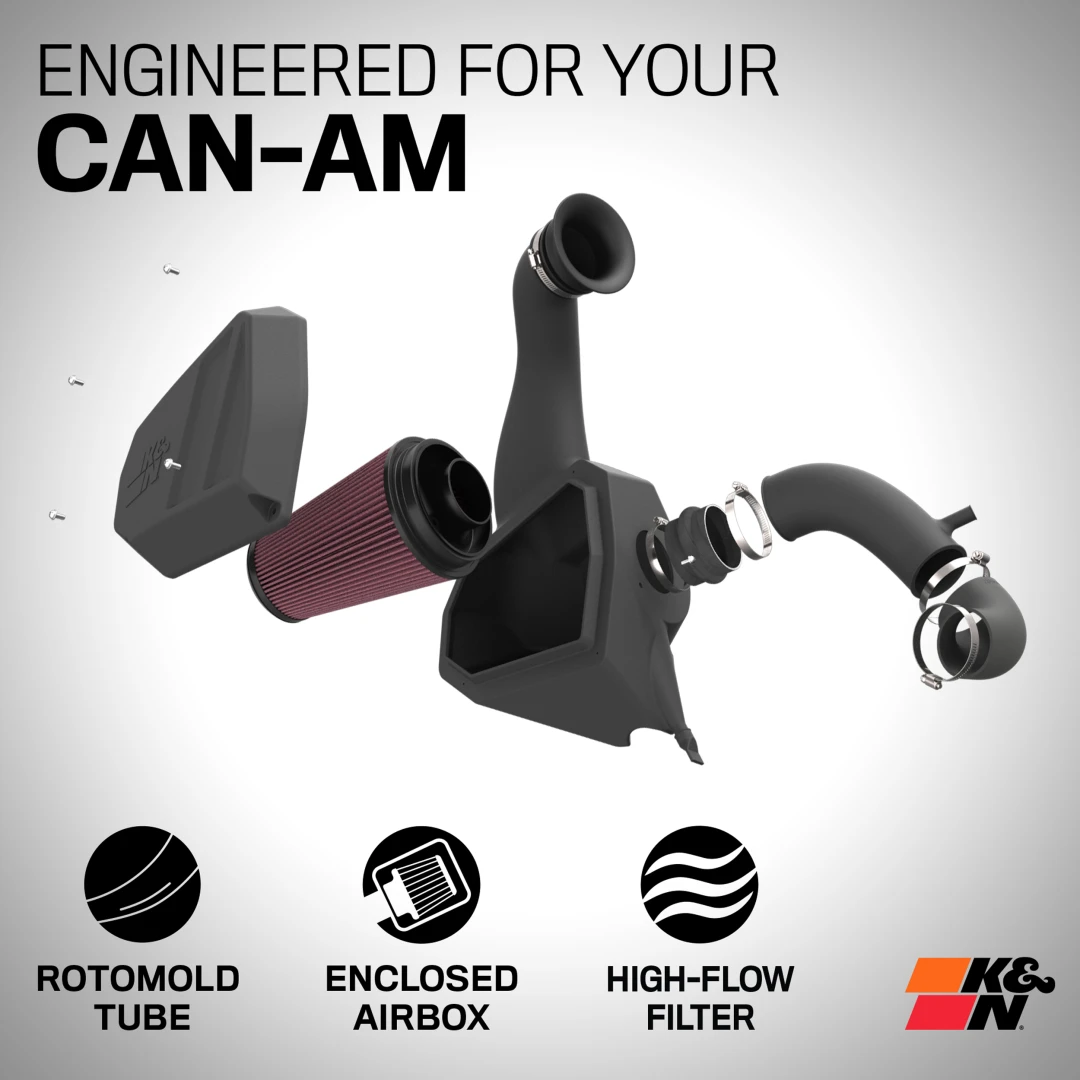K&N Cold Air Intake System – High-flow Air Filter – CANAM MAVERICK R 2024+ - Image 3