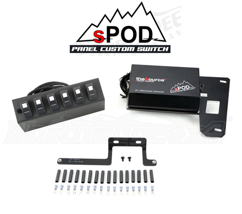 SPOD 6-Toggle Switch (Dual Blue Led) UNI Board Source Jeep JK 2009-2018