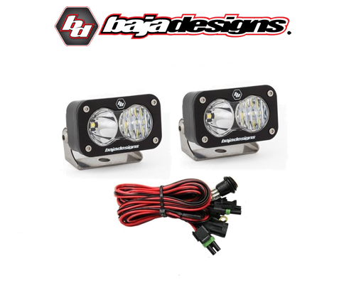 BAJADESIGNS S2 Sport Black LED Auxiliary Light Pod White (Pair)