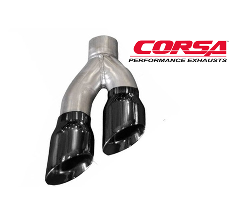 Corsa End Twin Tip 3.0″ Black Billet Universal